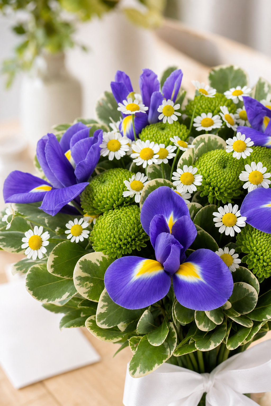 Buchet irisi si santini