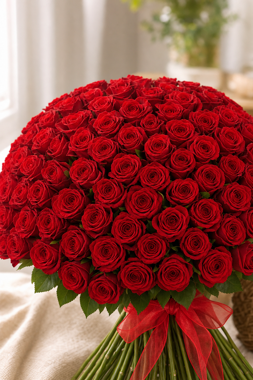 Buchet 101 trandafiri rosii