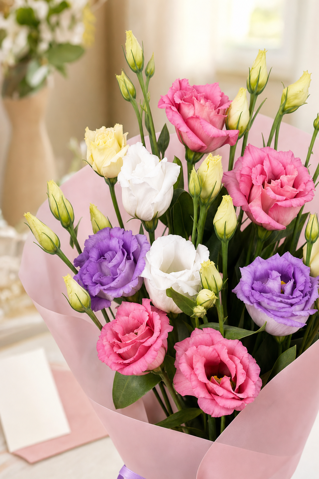 Buchet cu lisianthus
